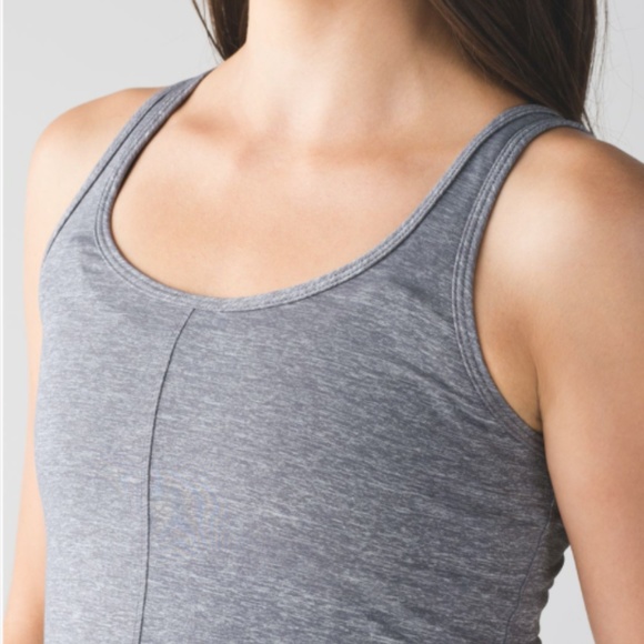 Lululemon Back At It Tank Heathered Slate, Size 6 - Picture 5 of 7